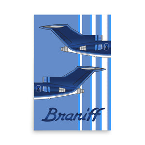 Poster Braniff Boeing 727 Tails 1978 Ultra Space Color Scheme