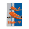 Poster Braniff Boeing 747 Inflight 1978 Ultra Space Color Scheme Orange