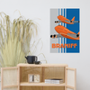 Poster Braniff Boeing 747 Inflight 1978 Ultra Space Color Scheme Orange