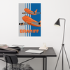 Poster Braniff Boeing 747 Inflight 1978 Ultra Space Color Scheme Orange