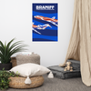 Poster Braniff Bicentennial Flying Colors Boeing 727 Braniff Alexander Calder Design 1975