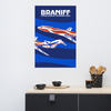 Poster Braniff Bicentennial Flying Colors Boeing 727 Braniff Alexander Calder Design 1975