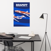 Poster Braniff Bicentennial Flying Colors Boeing 727 Braniff Alexander Calder Design 1975