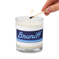 Candle Glass Jar Soy Wax Braniff 1978 Ultra Scheme Mercury Blue 1978