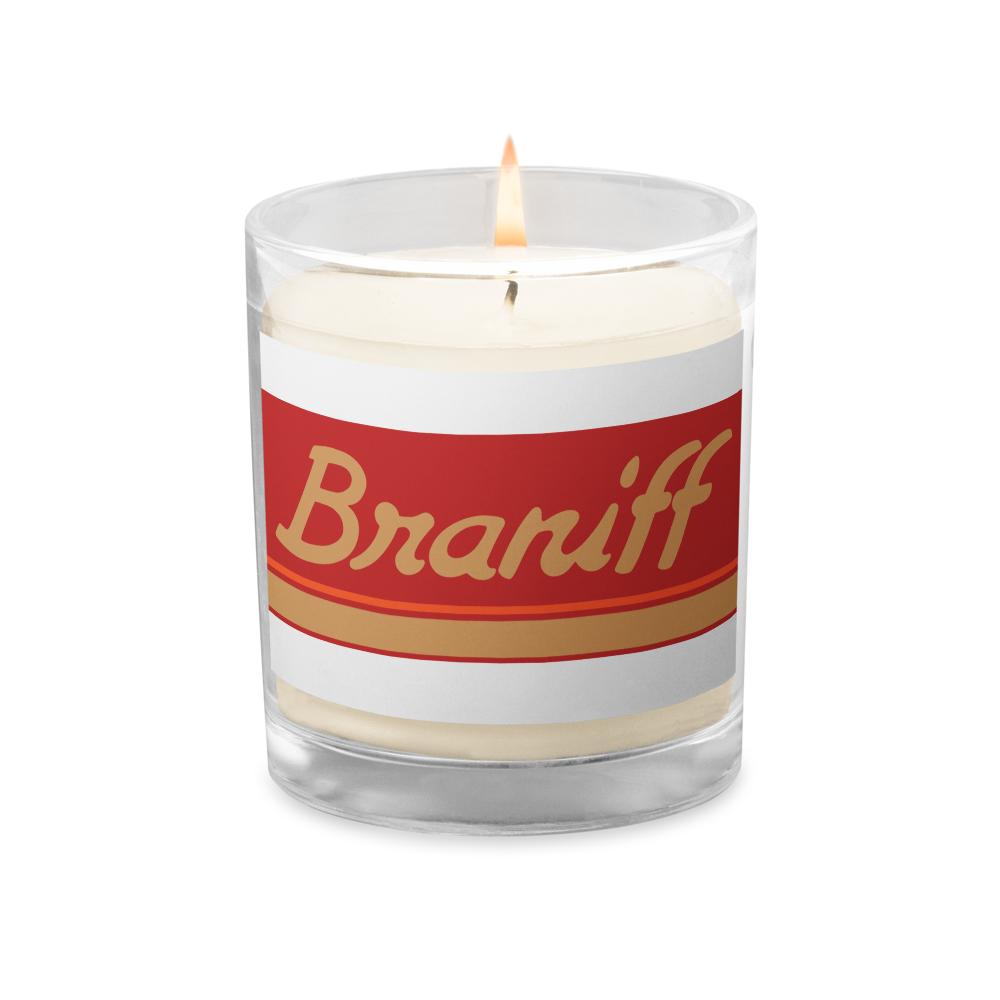 Candle Glass Jar Soy Wax Braniff 1978 Ultra Scheme Terra Cotta 1978