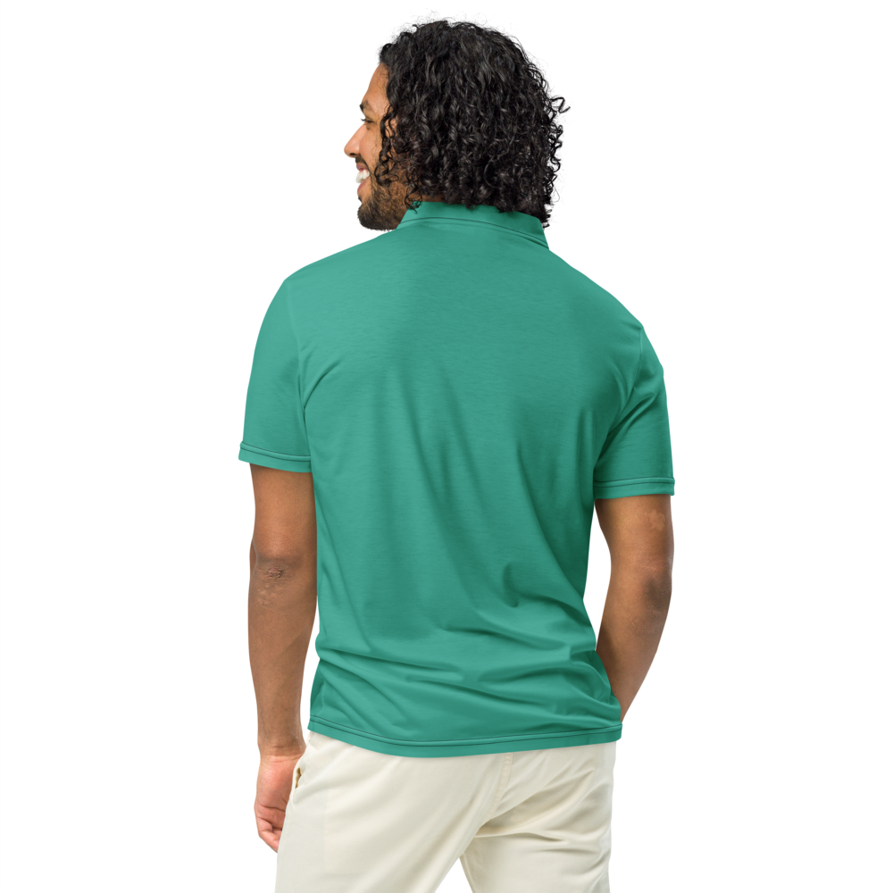 Polo Shirt Slim Fit Men's Women's Braniff Toucan South America with Bluebird Logo