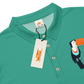 Polo Shirt Slim Fit Men's Women's Braniff Toucan South America with Bluebird Logo