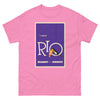 T-Shirt Basic Short Sleeve Mens Womens Braniff Remastered Brazil Rio de Janeiro Toucan 1963 Purple