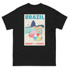 T-Shirt Basic Short Sleeve Mens Womens Braniff Remastered Poster Rio de Janeiro Brazil 1963 Blue