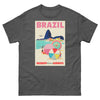 T-Shirt Basic Short Sleeve Mens Womens Braniff Remastered Poster Rio de Janeiro Brazil 1963 Pink