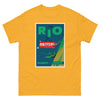 T-Shirt Basic Short Sleeve Mens Womens Braniff Remastered Poster Rio de Janeiro Tram Car 1963 Green
