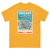 T-Shirt Basic Short Sleeve Mens Womens Braniff Remastered Poster Boeing 707-227 Over Chicago 1963 White