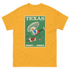 T-Shirt Basic Short Sleeve Mens Womens Braniff Remastered Texas Ranch Helicopter 1963 Green