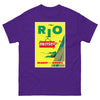 T-Shirt Basic Short Sleeve Mens Womens Braniff Remastered Poster Rio de Janeiro Tram Car 1963 Yellow