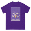 T-Shirt Basic Short Sleeve Mens Womens Braniff Remastered Brazil Rio de Janeiro Toucan 1963 Purple