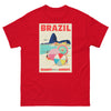 T-Shirt Basic Short Sleeve Mens Womens Braniff Remastered Poster Rio de Janeiro Brazil 1963 Red