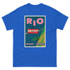 T-Shirt Basic Short Sleeve Mens Womens Braniff Remastered Poster Rio de Janeiro Tram Car 1963 Pink