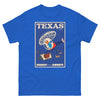 T-Shirt Basic Short Sleeve Mens Womens Braniff Remastered Texas Ranch Helicopter 1963 Blue