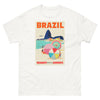 T-Shirt Basic Short Sleeve Mens Womens Braniff Remastered Poster Rio de Janeiro Brazil 1963 Orange