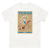 T-Shirt Basic Short Sleeve Mens Womens Braniff Remastered Texas Ranch Helicopter 1963 Beige