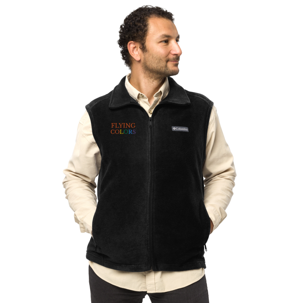 Vest Fleece Men's Braniff X Columbia with 1971 Flying Colors South America Logo