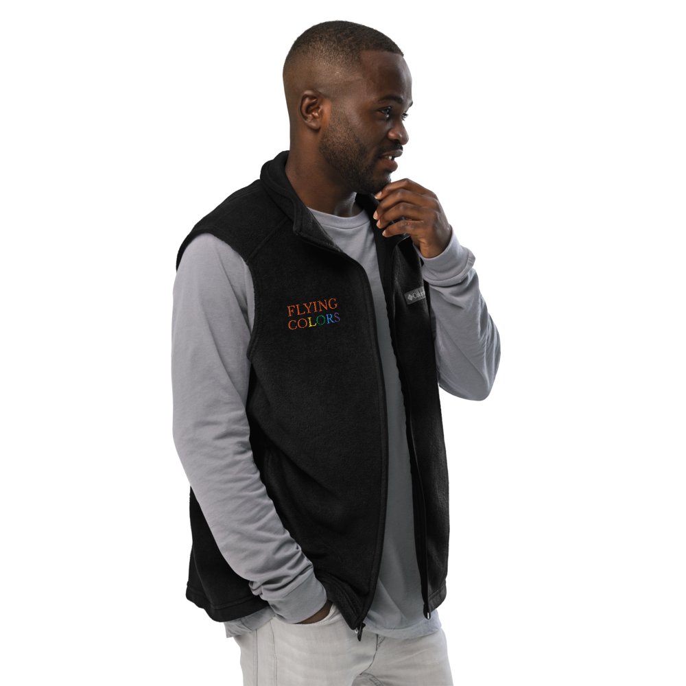 Vest Fleece Men's Braniff X Columbia with 1971 Flying Colors South America Logo