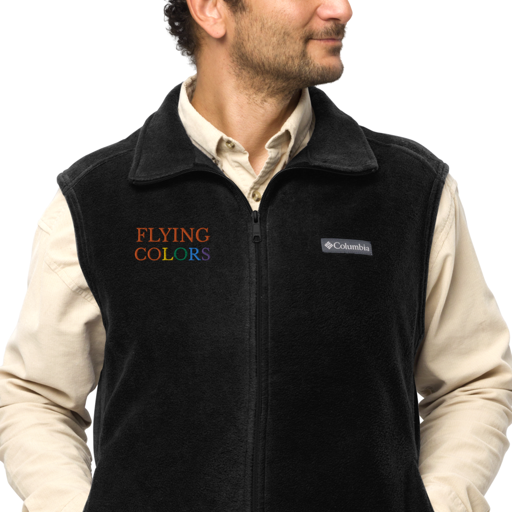 Vest Fleece Men's Braniff X Columbia with 1971 Flying Colors South America Logo