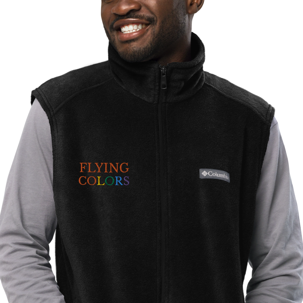 Vest Fleece Men's Braniff X Columbia with 1971 Flying Colors South America Logo