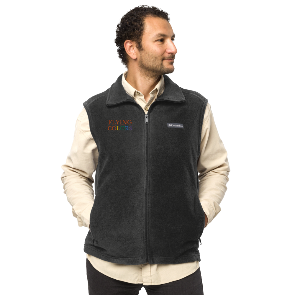 Vest Fleece Men's Braniff X Columbia with 1971 Flying Colors South America Logo