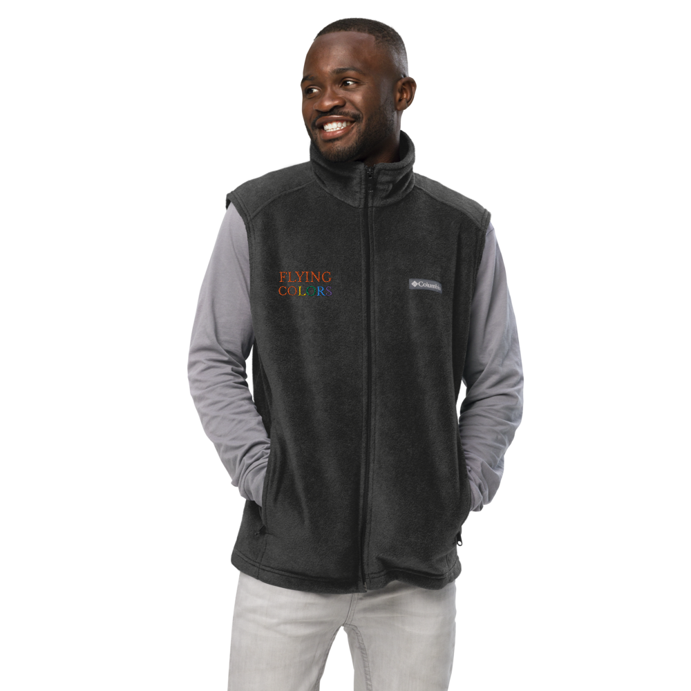 Vest Fleece Men's Braniff X Columbia with 1971 Flying Colors South America Logo