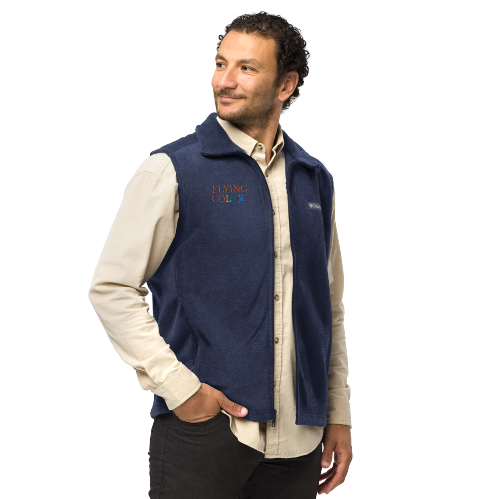 Vest Fleece Men's Braniff X Columbia with 1971 Flying Colors South America Logo