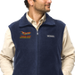 Vest Fleece Men's Braniff X Columbia with Boeing 727 1971 Two Tone Takeoff with Flying Colors