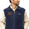 Vest Fleece Men's Braniff X Columbia with Boeing 727 1971 Two Tone Takeoff with Flying Colors