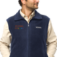 Vest Fleece Men's Braniff X Columbia with 1971 Flying Colors South America Logo