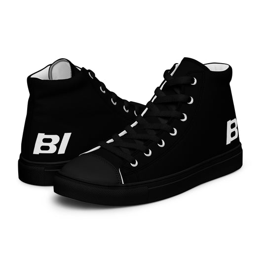 Braniff Sky High Top Canvas Shoes Mens BI Logo End of the Plain Plane 1965 Black ONLY Available in Certain Countries See List Below