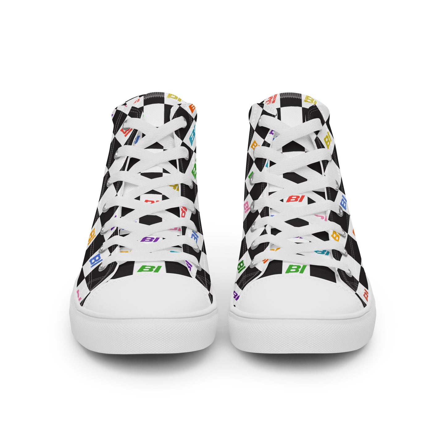 Braniff Sky High Top Canvas Shoes Mens Check BI Logo Alexander Girard for Braniff International ONLY Available in Certain Countries See List Below