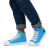 Braniff Sky High Top Canvas Shoes Mens BI Logo End of the Plain Plane 1965 New Medium Blue ONLY Available in Certain Countries See List Below