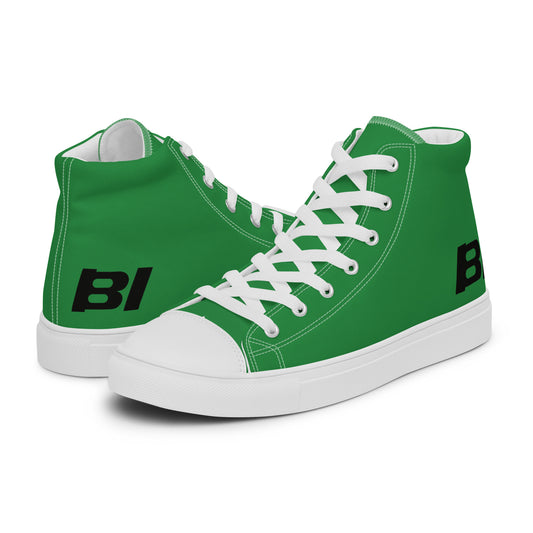 Braniff Sky High Top Canvas Shoes Mens BI Logo End of the Plain Plane 1965 Panagra Green ONLY Available in Certain Countries See List Below