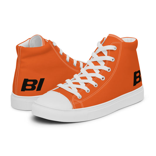 Braniff Sky High Top Canvas Shoes Mens BI Logo End of the Plain Plane 1965 Orange ONLY Available in Certain Countries See List Below