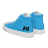 Braniff Sky High Top Canvas Shoes Mens BI Logo End of the Plain Plane 1965 New Medium Blue ONLY Available in Certain Countries See List Below