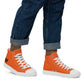 Braniff Sky High Top Canvas Shoes Mens BI Logo End of the Plain Plane 1965 Orange ONLY Available in Certain Countries See List Below