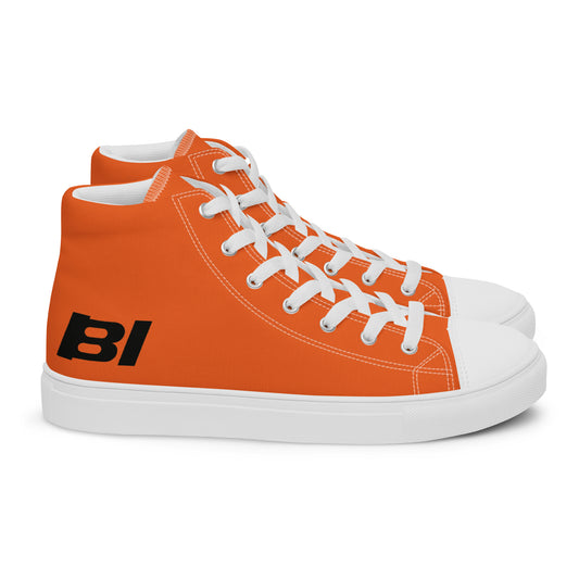 Braniff Sky High Top Canvas Shoes Mens BI Logo End of the Plain Plane 1965 Orange ONLY Available in Certain Countries See List Below