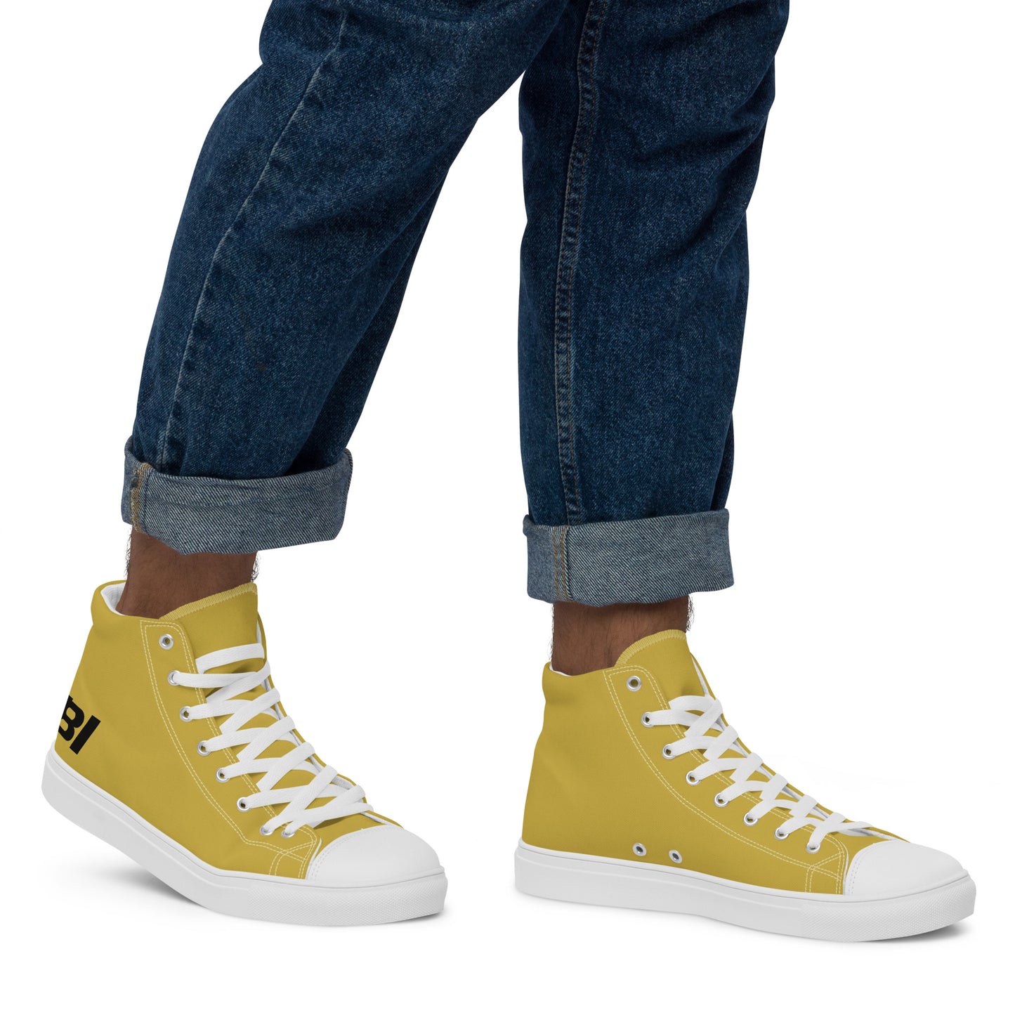 Braniff Sky High Top Canvas Shoes Mens BI Logo End of the Plain Plane 1965 Ochre ONLY Available in Certain Countries See List Below