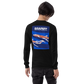 Long Sleeve Shirt by Gildan Men's Women's Braniff Boeing 727 Bicentennial Color Scheme on Shirt Back