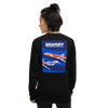 Long Sleeve Shirt by Gildan Men's Women's Braniff Boeing 727 Bicentennial Color Scheme on Shirt Back