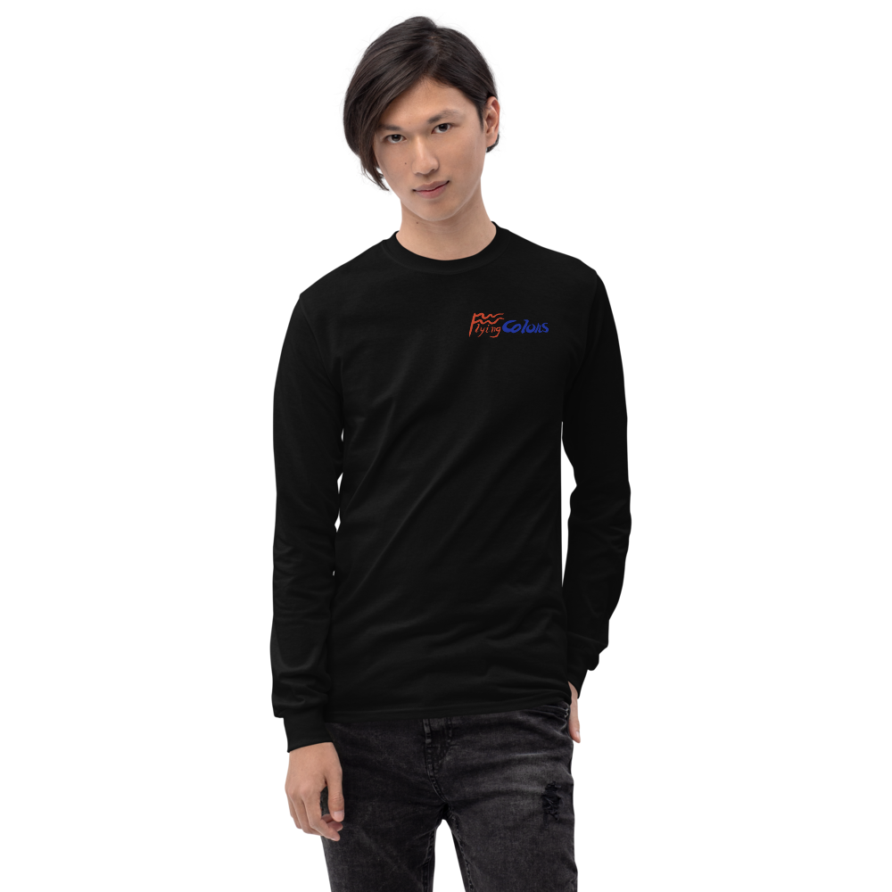 Long Sleeve Shirt by Gildan Men's Women's Braniff Boeing 727 Bicentennial Color Scheme on Shirt Back