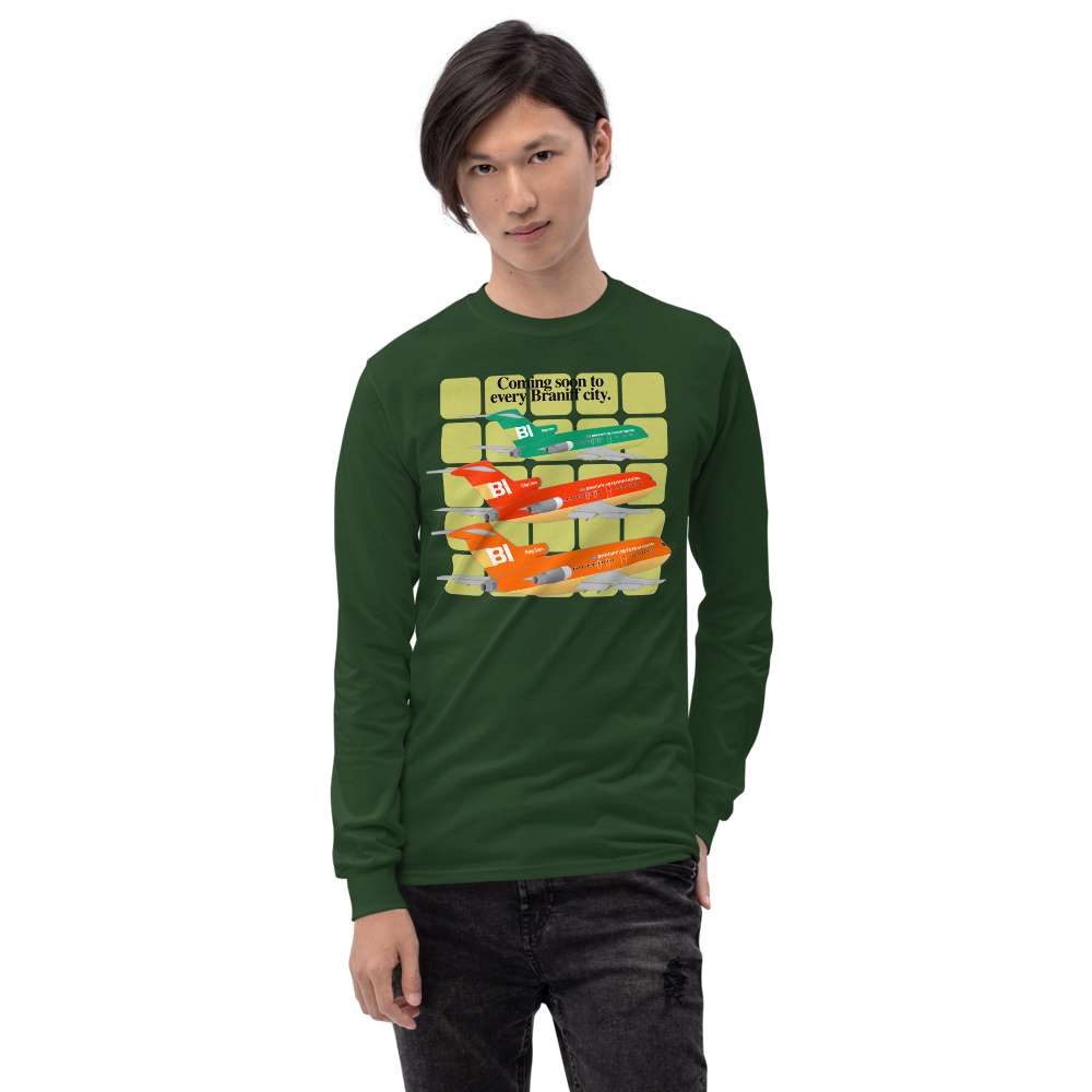 Long Sleeve Shirt Unisex by Gildan Braniff Boeing 727 1971 Two Tone Coming Soon