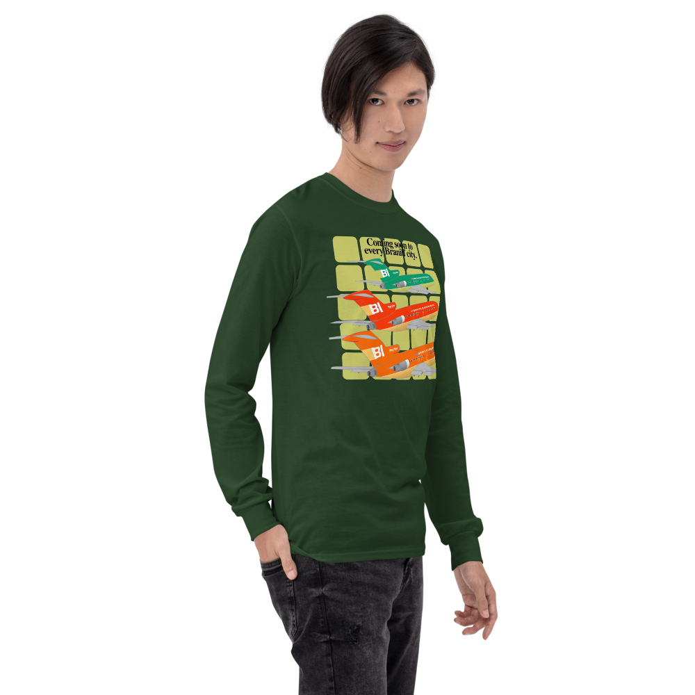 Long Sleeve Shirt Unisex by Gildan Braniff Boeing 727 1971 Two Tone Coming Soon
