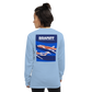 Long Sleeve Shirt by Gildan Men's Women's Braniff Boeing 727 Bicentennial Color Scheme on Shirt Back