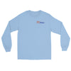 Long Sleeve Shirt by Gildan Men's Women's Braniff Boeing 727 Bicentennial Color Scheme on Shirt Back